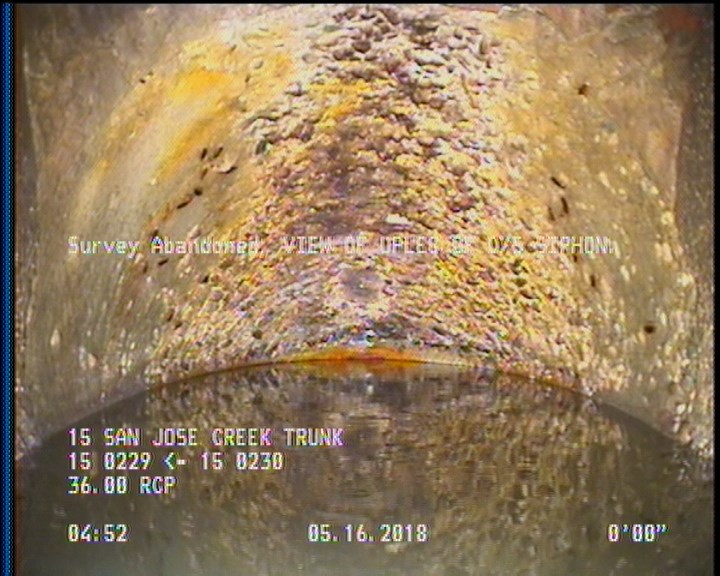 Survey Abandoned - VIEW OF UPLEG OF D/S SIPHON.