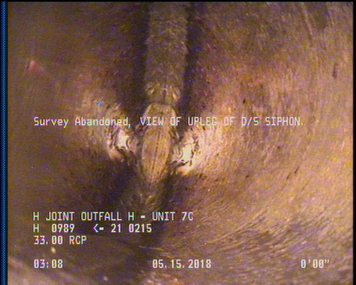Survey Abandoned - VIEW OF UPLEG OF D/S SIPHON.