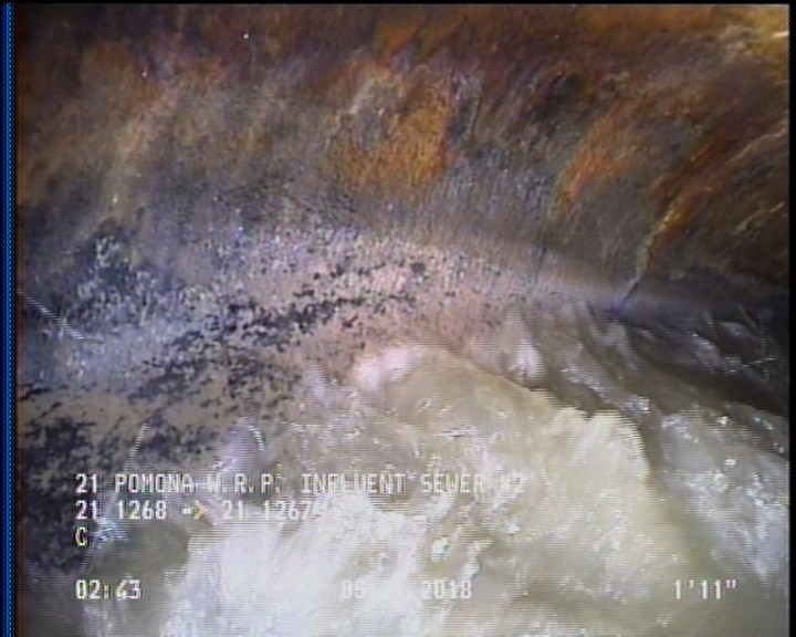 Deposits Attached Grease, 5 %of cross sectional area, from 04 to 08 o'clock, , within 8 inches of joint: YES, Start