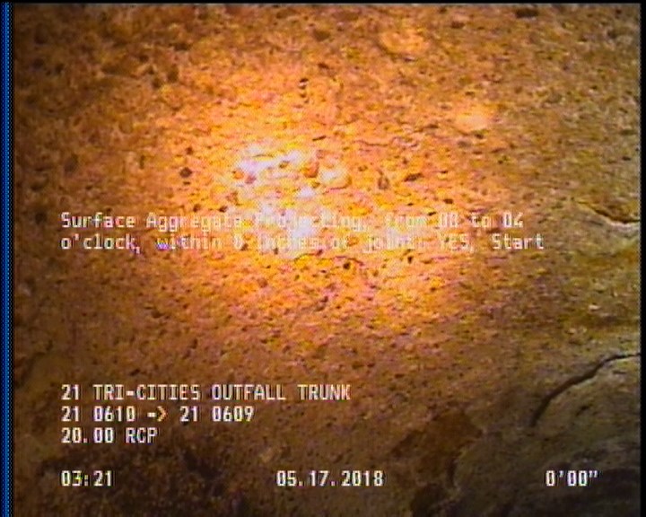 Surface Aggregate Projecting, from 08 to 04 o'clock, within 8 inches of joint: YES, Start