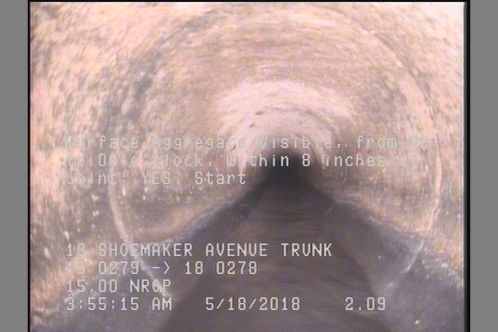 Surface Aggregate Visible, from 08 to 04 o'clock, within 8 inches of joint: YES, Start