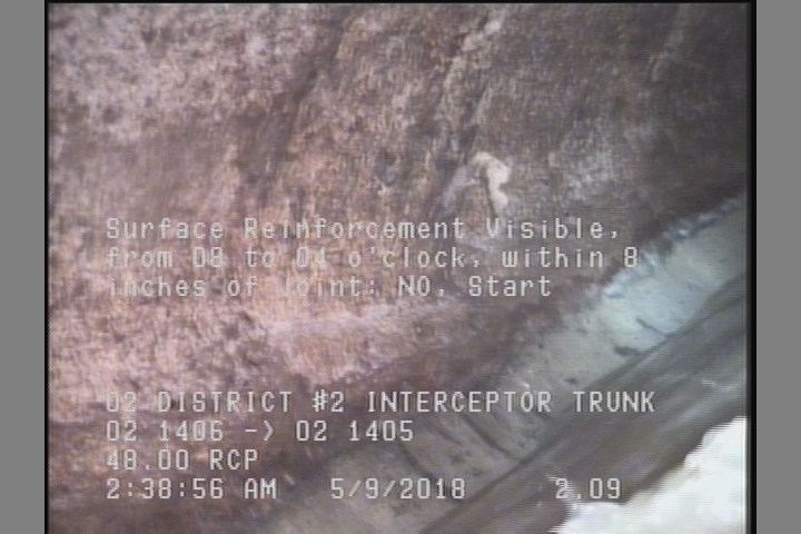 Surface Aggregate Projecting, from 08 to 04 o'clock, within 8 inches of joint: YES, Start