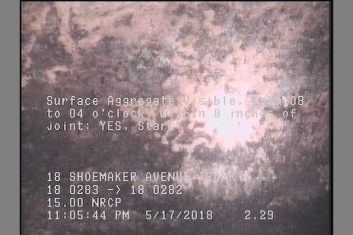 Surface Aggregate Visible, from 08 to 04 o'clock, within 8 inches of joint: YES, Start
