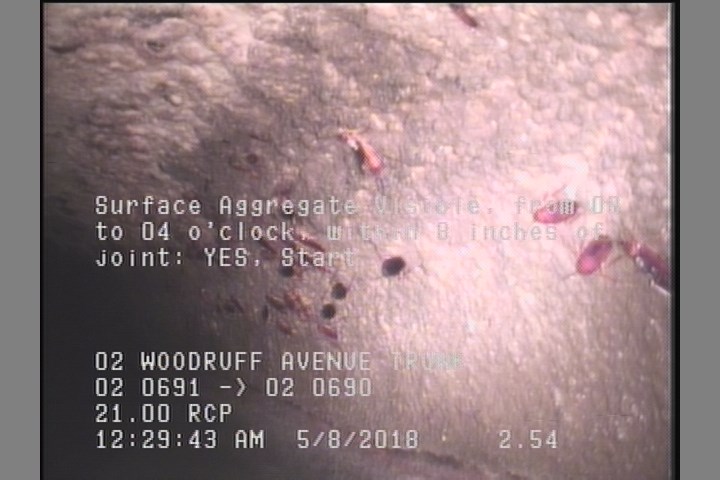 Surface Aggregate Visible, from 08 to 04 o'clock, within 8 inches of joint: YES, Start