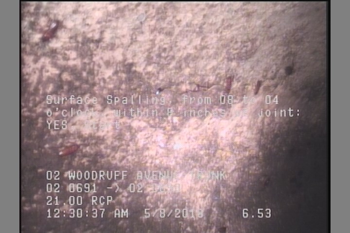 Surface Spalling, from 08 to 04 o'clock, within 8 inches of joint: YES, Start