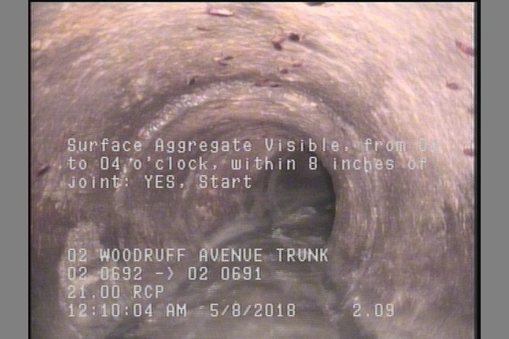 Surface Aggregate Visible, from 08 to 04 o'clock, within 8 inches of joint: YES, Start