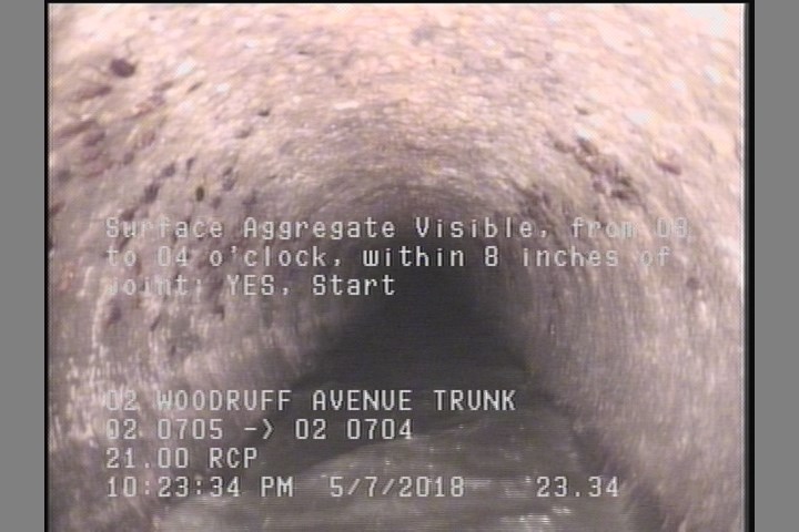 Surface Aggregate Visible, from 08 to 04 o'clock, within 8 inches of joint: YES, Start