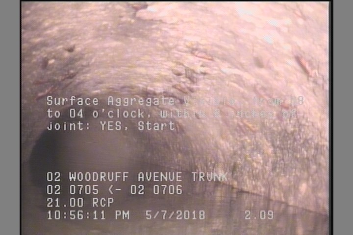 Surface Aggregate Visible, from 08 to 04 o'clock, within 8 inches of joint: YES, Start