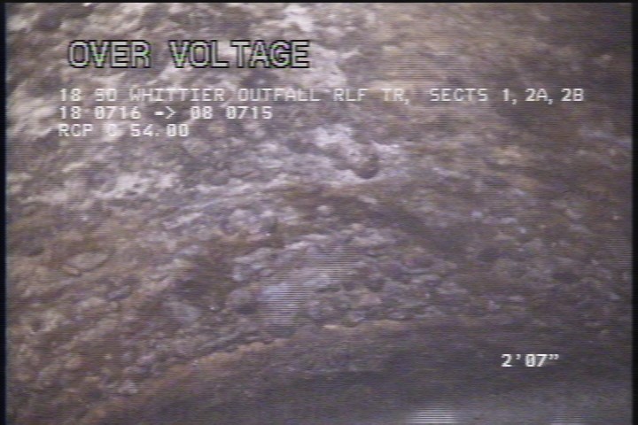 Surface Reinforcement Corroded, from 10 to 02 o'clock, within 8 inches of joint: YES, Start - LONG CIRCUM REBAR