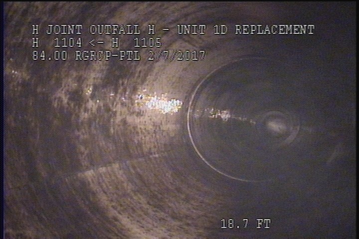 Downstream Manhole, Survey Begins - 5:45 PM, EMERGENCY