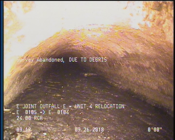 Survey Abandoned - DUE TO DEBRIS