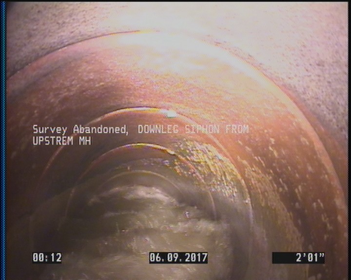 Survey Abandoned - DOWNLEG SIPHON FROM UPSTREM MH