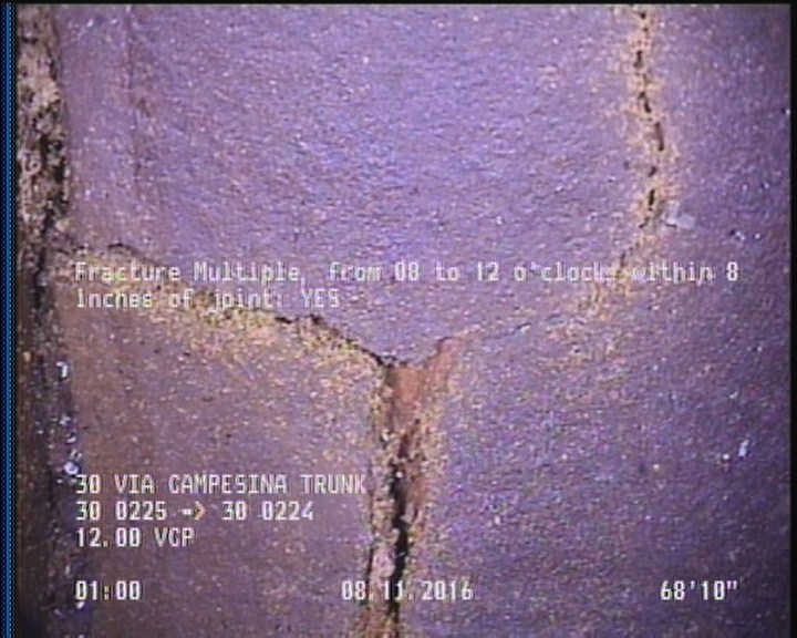 Fracture Multiple, from 08 to 04 o'clock, within 8 inches of joint: YES, Start