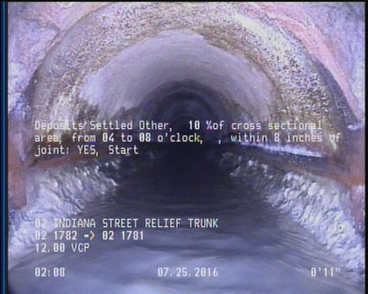 Deposits Settled Other, 10 %of cross sectional area, from 04 to 08 o'clock, , within 8 inches of joint: YES, Start
