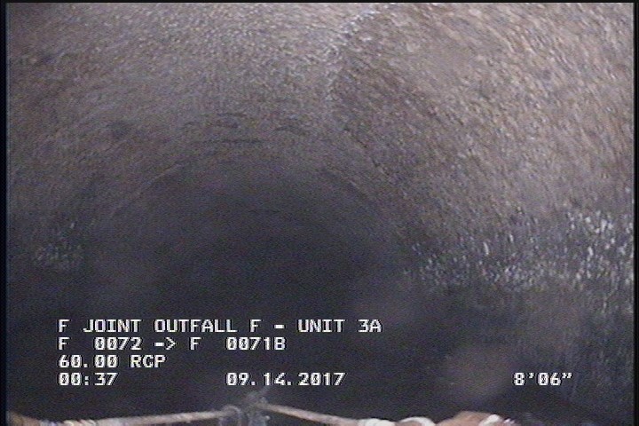 Deposits Attached Grease, 5 %of cross sectional area, from 04 to 08 o'clock, , within 8 inches of joint: YES, Start