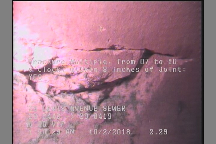 Fracture Multiple, from 07 to 10 o'clock, within 8 inches of joint: YES