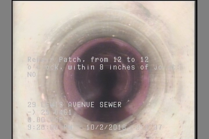 Repair Patch, from 12 to 12 o'clock, within 8 inches of joint: NO