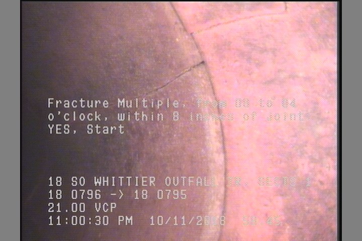 Fracture Multiple, from 08 to 04 o'clock, within 8 inches of joint: YES, Start