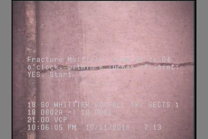 Fracture Multiple, from 08 to 04 o'clock, within 8 inches of joint: YES, Start