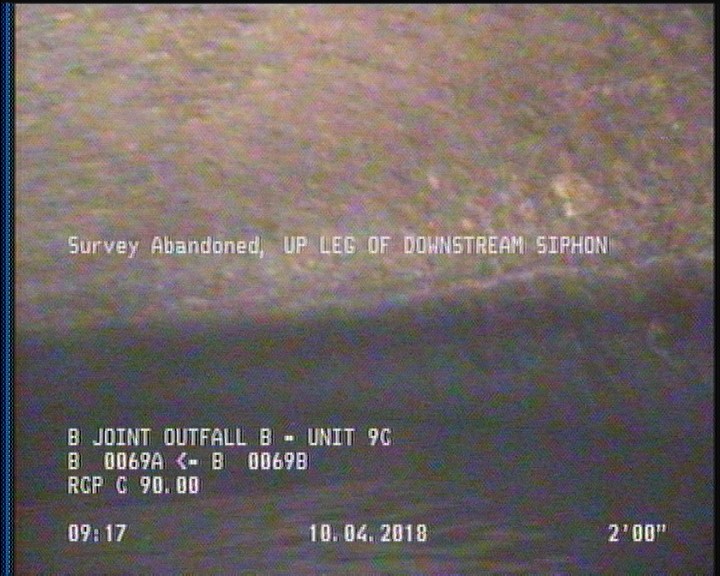 Survey Abandoned - UP LEG OF DOWNSTREAM SIPHON