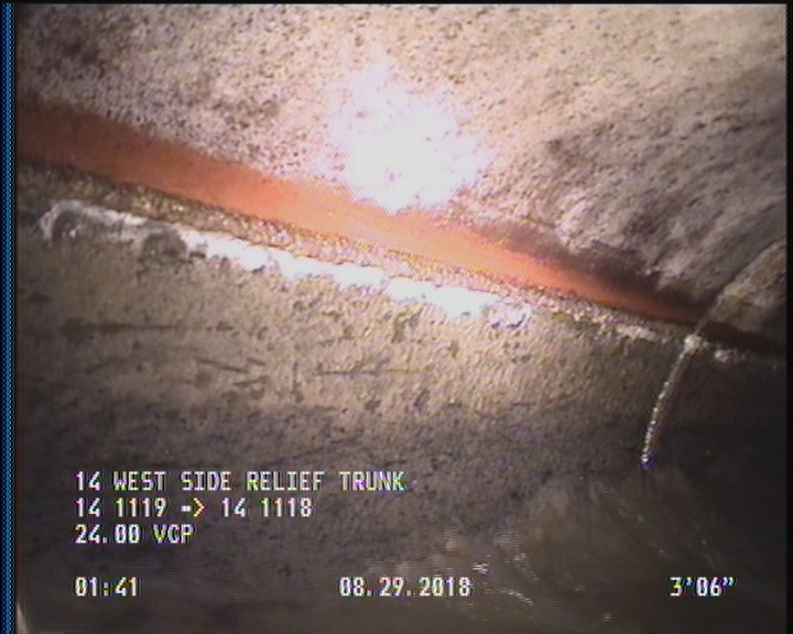 Deposits Attached Grease, 5 %of cross sectional area, from 03 to 09 o'clock, , within 8 inches of joint: YES, Start