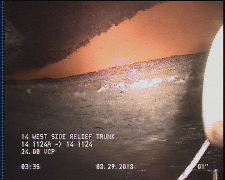 Deposits Attached Grease, 5 %of cross sectional area, from 04 to 08 o'clock, , within 8 inches of joint: YES, Start