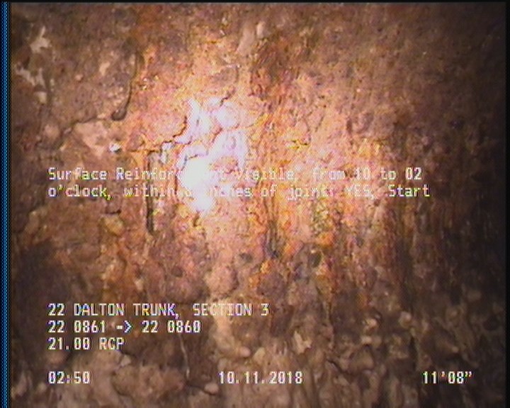 Surface Reinforcement Visible, from 10 to 02 o'clock, within 8 inches of joint: YES, Start