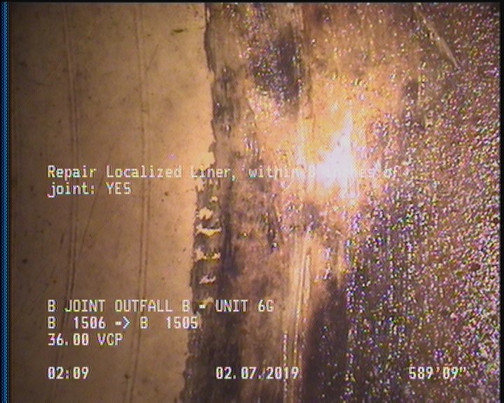 Repair Localized Liner, within 8 inches of joint: YES