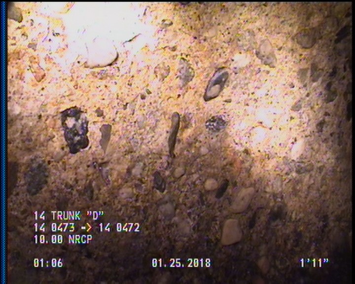 Surface Aggregate Projecting, from 08 to 04 o'clock, within 8 inches of joint: YES, Start