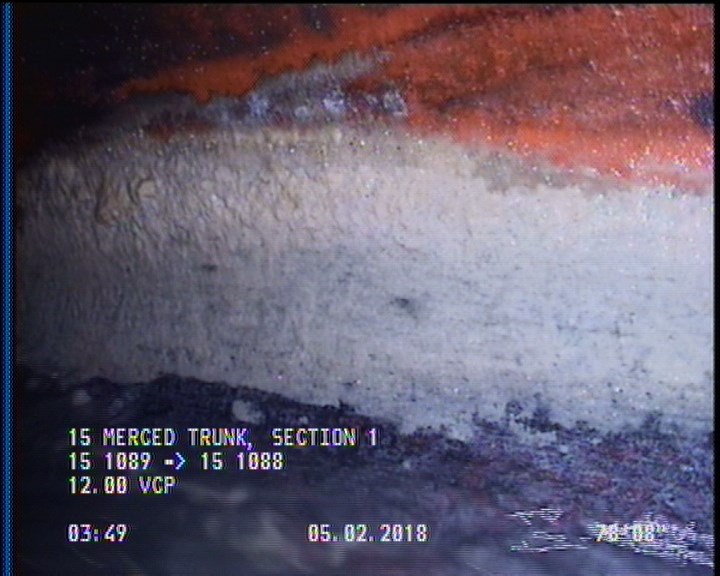 Deposits Attached Grease, 5 %of cross sectional area, from 03 to 09 o'clock, , within 8 inches of joint: YES, Start