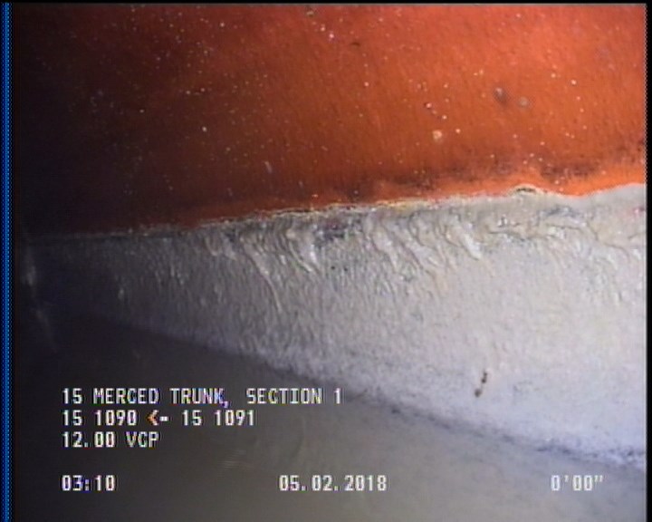 Deposits Attached Grease, 5 %of cross sectional area, from 03 to 09 o'clock, , within 8 inches of joint: YES, Start