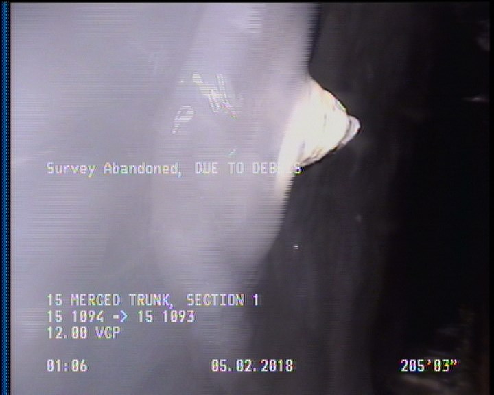 Survey Abandoned - DUE TO DEBRIS