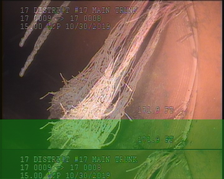 Roots Medium Joint, from 12 to 04 o'clock, 5 %, within 8 inches of joint: YESR