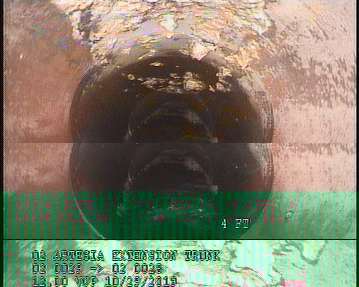 Deposits Attached Grease, 5 %of cross sectional area, from 11 to 01 o'clock, , within 8 inches of joint: YES