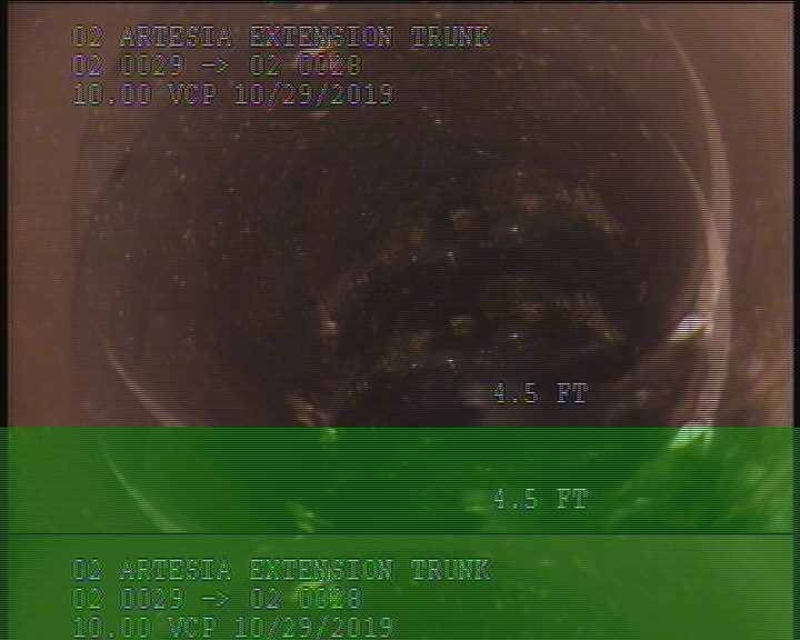 Deposits Attached Grease, 5 %of cross sectional area, from 11 to 01 o'clock, , within 8 inches of joint: YES