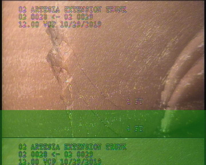 Fracture Circumferential, from 10 to 12 o'clock, within 8 inches of joint: YES - SLIGHT-CHIPPED