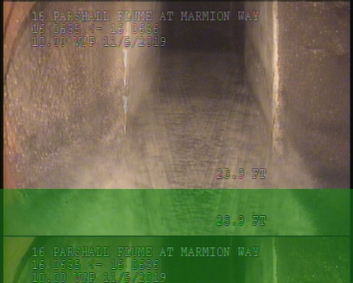 Upstream Manhole, Survey Ends(FLUME AT MH#636) - 2:25AM