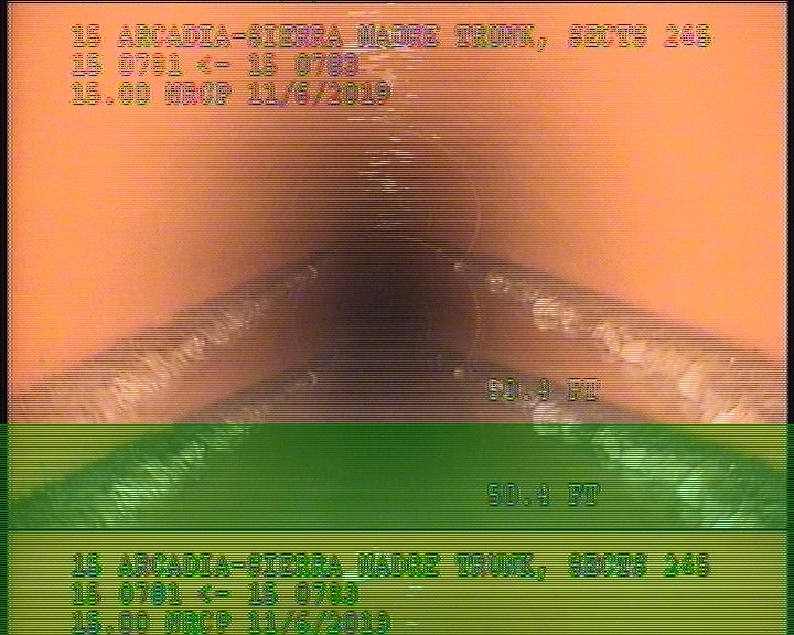Deposits Attached Grease, 4 %of cross sectional area, from 04 to 08 o'clock, , within 8 inches of joint: YES, Start