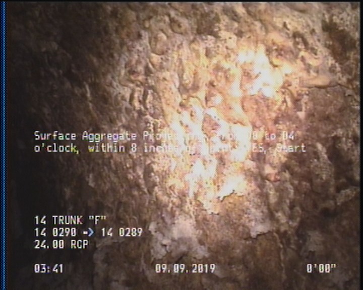Surface Aggregate Projecting, from 08 to 04 o'clock, within 8 inches of joint: YES, Start