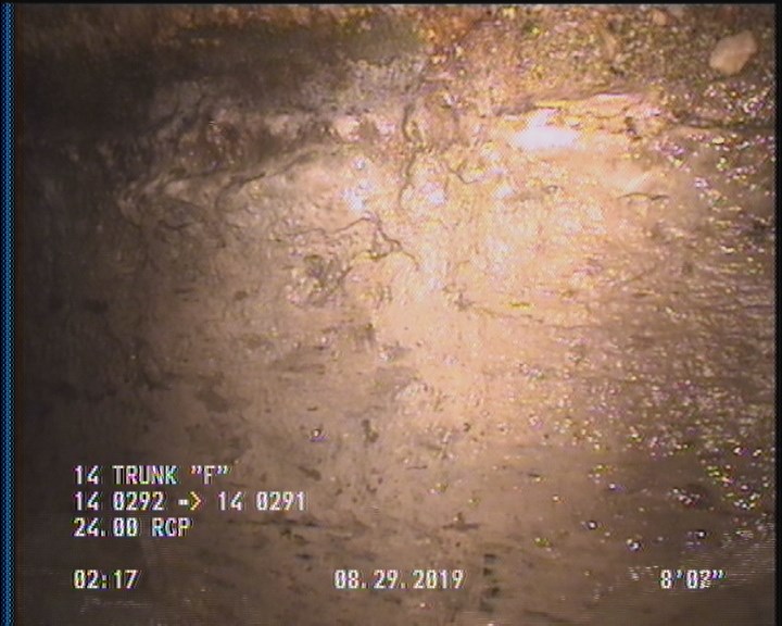 Deposits Attached Grease, 5 %of cross sectional area, from 03 to 09 o'clock, , within 8 inches of joint: YES, Start