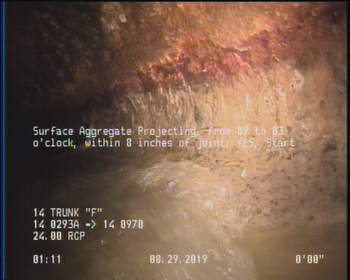 Deposits Attached Grease, 5 %of cross sectional area, from 03 to 09 o'clock, , within 8 inches of joint: YES, Start