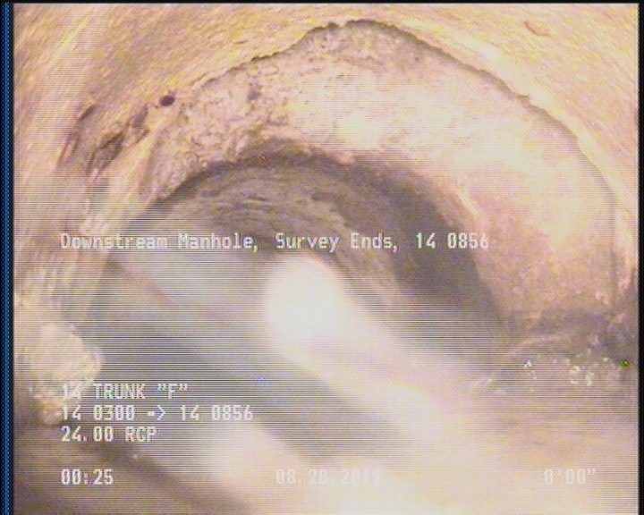 Downstream Manhole, Survey Ends - 14 0856