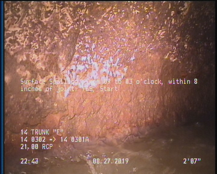 Surface Spalling, from 09 to 03 o'clock, within 8 inches of joint: YES, Start