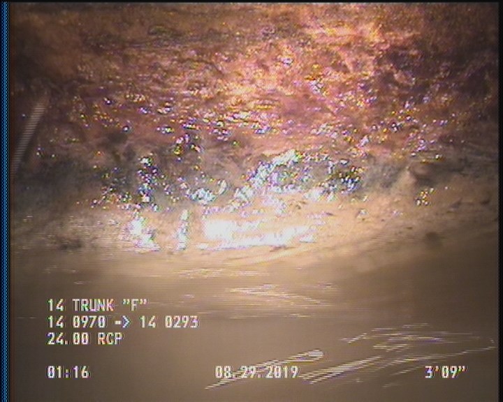 Deposits Attached Grease, 5 %of cross sectional area, from 03 to 09 o'clock, , within 8 inches of joint: YES, Start