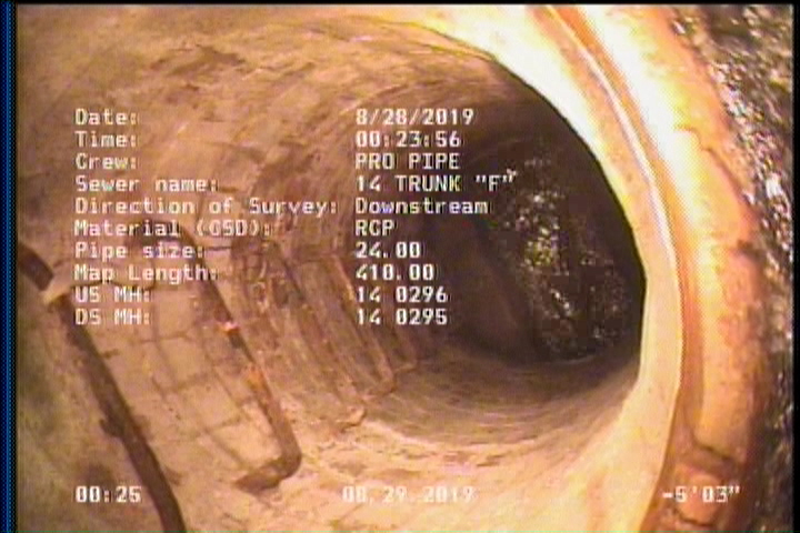 Upstream Manhole, Survey Begins - 14 0296