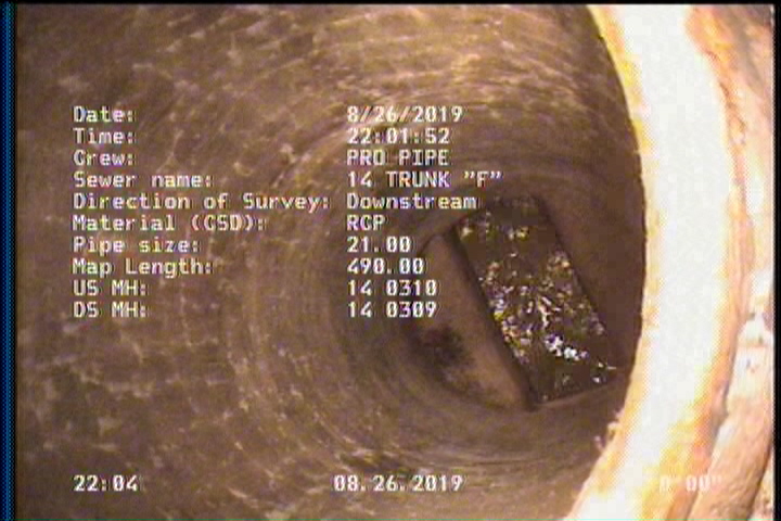 Upstream Manhole, Survey Begins - 14 0310