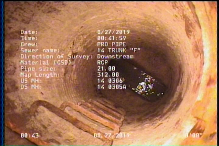 Upstream Manhole, Survey Begins - 14 0306