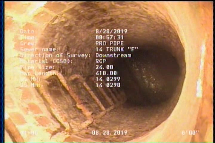 Upstream Manhole, Survey Begins - 14 0299
