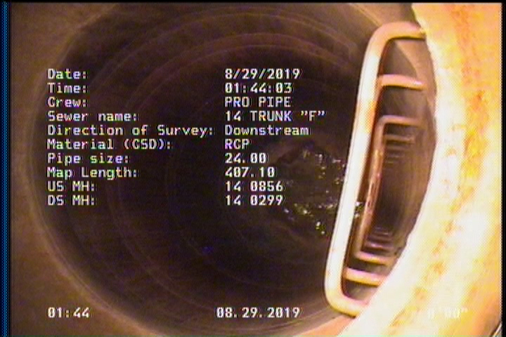 Upstream Manhole, Survey Begins - 14 0856