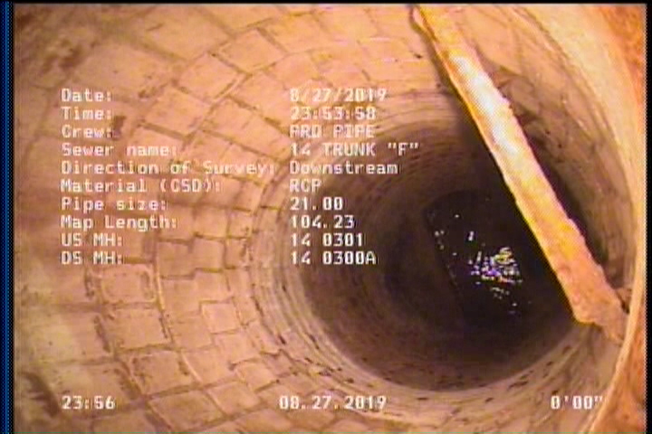 Upstream Manhole, Survey Begins - 14 0301
